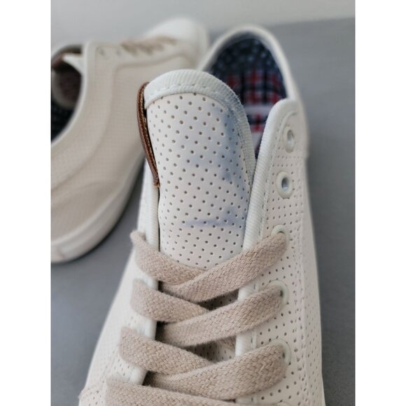 Ben Sherman MADISON Oxford Perforated Beige Lace Up Sneakers Men's Size 9.5 - Picture 7 of 9